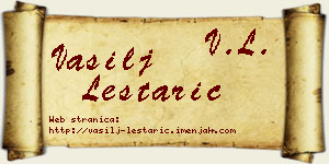 Vasilj Leštarić vizit kartica